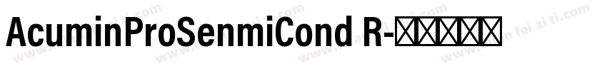 AcuminProSenmiCond R字体转换